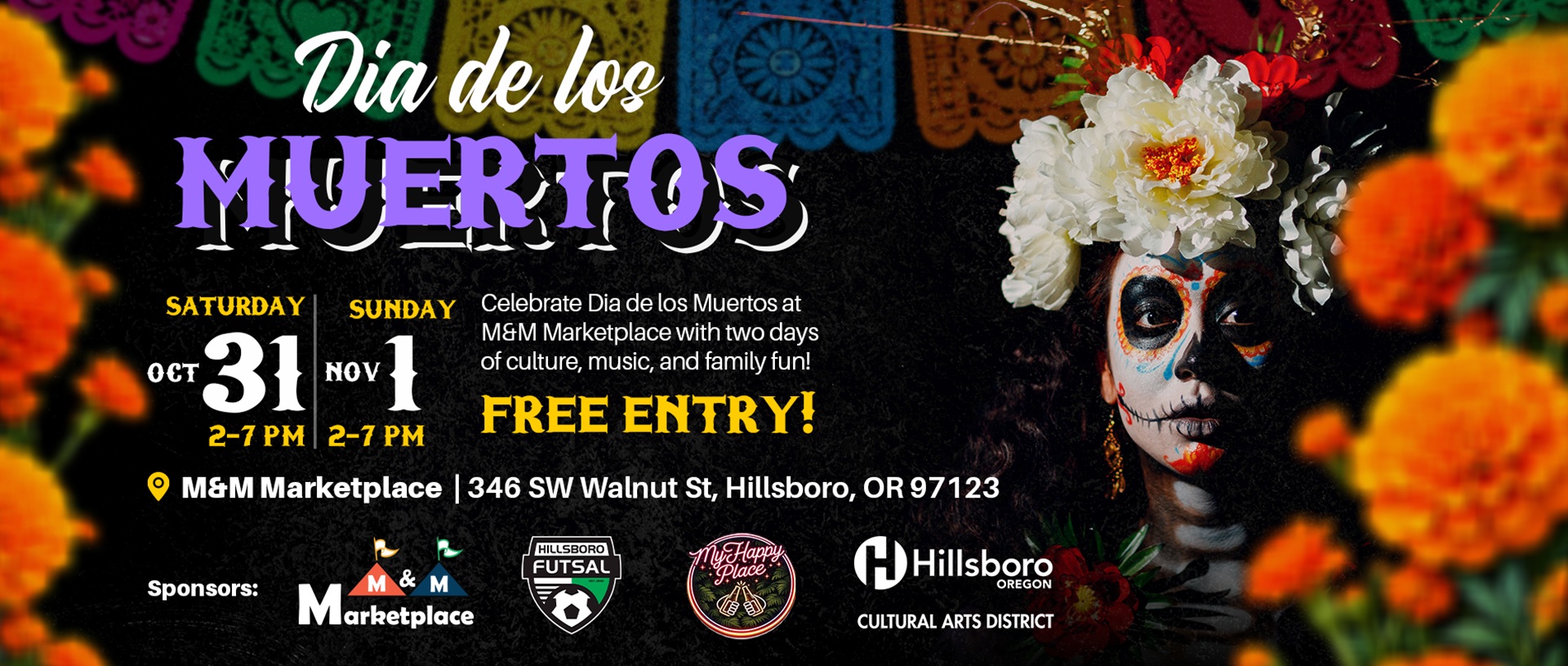 Dia De Los Muertos Web Banner 2026